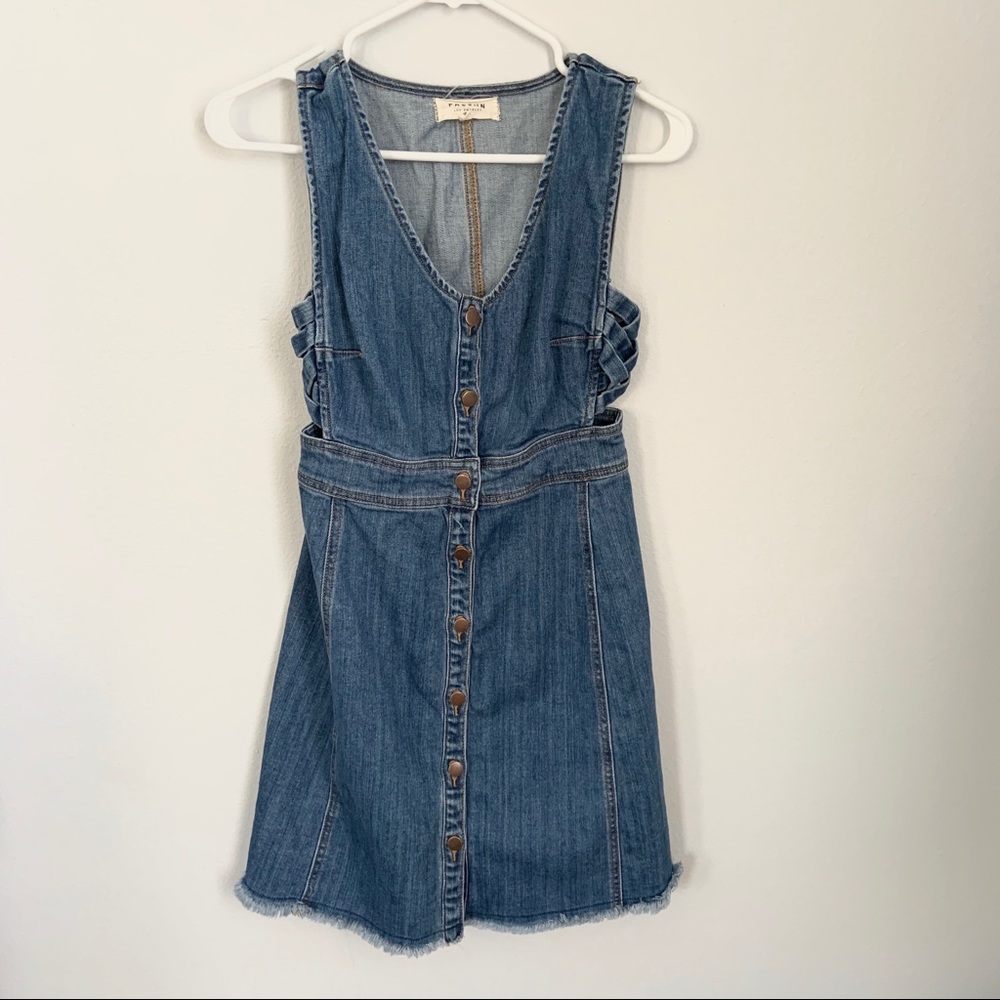Pacsun Jean Button Up Dress Size small 99% cotton